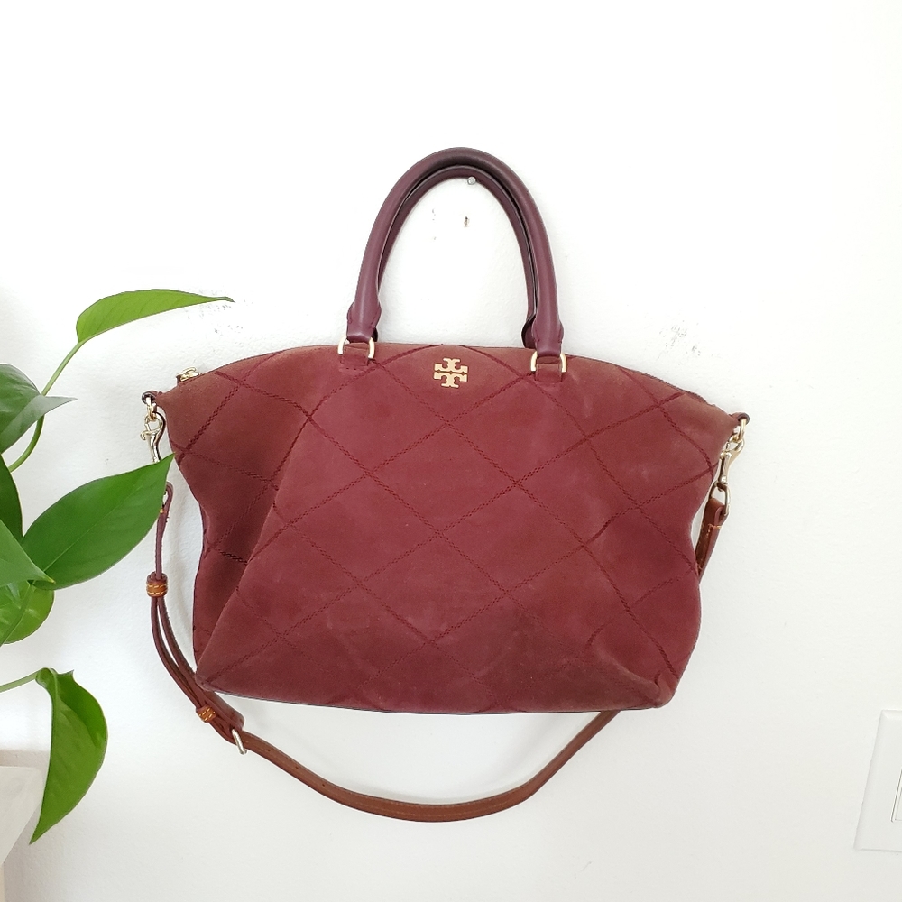 🔥Tory Burch Frida stitched suede satchel - Picture 3 of 11